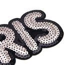 Embroidered Iron On Patches For Clothes Brand I Love PARIS Sequins Deal ES