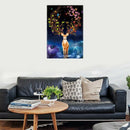 5D Diy Diamond Painting Deer Scenery Full Drill Rhinestone Cross Stitch Kit