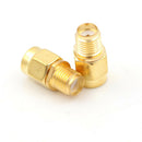 2 Pieces RF SMA Connector RP SMA Female to SMA Male Plug Connector Adapter ME