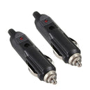 10Pcs12-24V With Fuse Red LED Male Car Cigarette Lighter Socket Plug Con HHB