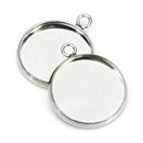40x 12mm Cabochon Cameo Base Tray Setting Bezel Blank for DIY Jewelry Making