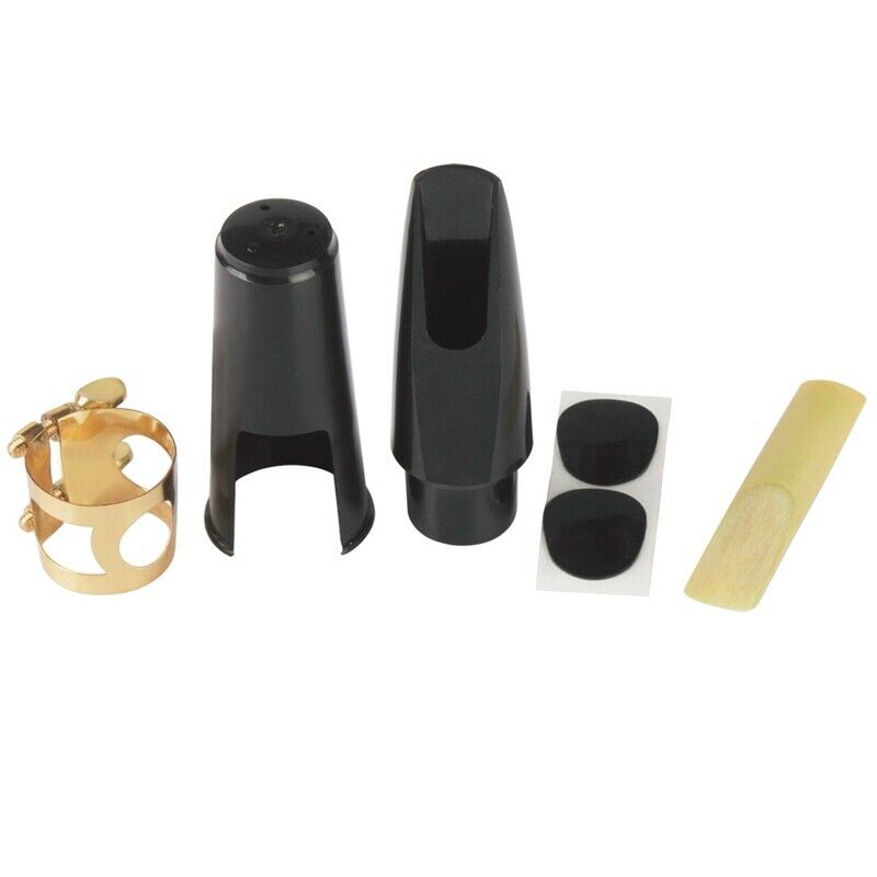6Pcs Alto Sax Saxophone Mouthpiece Plastic with Cap Metal Buckle Reed Mouth