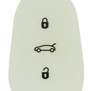 Car Key Protive Cover Holder for BUICK Flip Smart 3 Buttons Remote Key Fob White