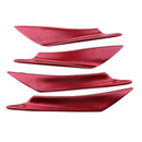4pcs Red Car Front Bumper Lip Splitter Spoiler Plastic Easy Installation