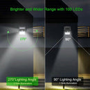 100 Led Solar Light Outdoor Solar Wall Lamp Pir Motion Sensor Waterproof Bu