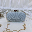 Fashion Women Ruched Clutch Evening Bag Ladies Party Wedding Bride Wallet D