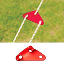 10PCS Red Alloy Tent Cord Rope Fastener Wind Rope Buckle Triangle Tensioners fds