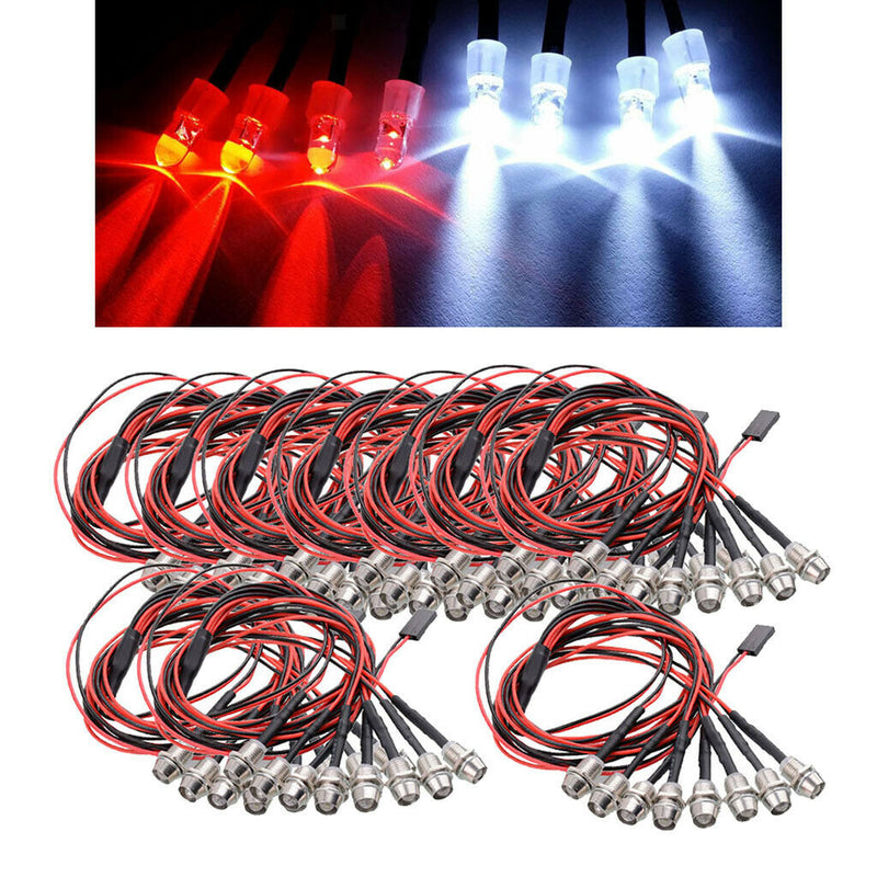 80x LED Lights Headlights For 1/5 1/8 1/10 1/12 1/16 RC Car Truck Headlights