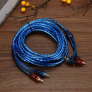 5 Meter 2 RCA to 2 RCA Plug Car Audio System Amplifier Braided Copper Cable