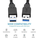 Super Speed USB to USB Cable Type A Male to Male Extension Cable for Hard Disk