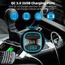 T25S Car FM Transmitter Bluetooth Hand Free MP3 Player Dual QC3.0 USB Charger