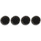 4-Piece Black Acrylic + Plastic Top Hat Guitar Speed Bell Knob Volume Tone