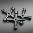 4-Way Utility Key Plumbing Radiator Bleed Gas Electric Meter Stop Cock Tap Metal