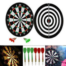 Dartboard 15" Double Sided Indoor Outdoor Game With 6pcs Darts Toys