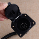 12V Wiring Adapter Connector 4 Pin Flat to 7 Pin Round Trailer Plug Towbar New