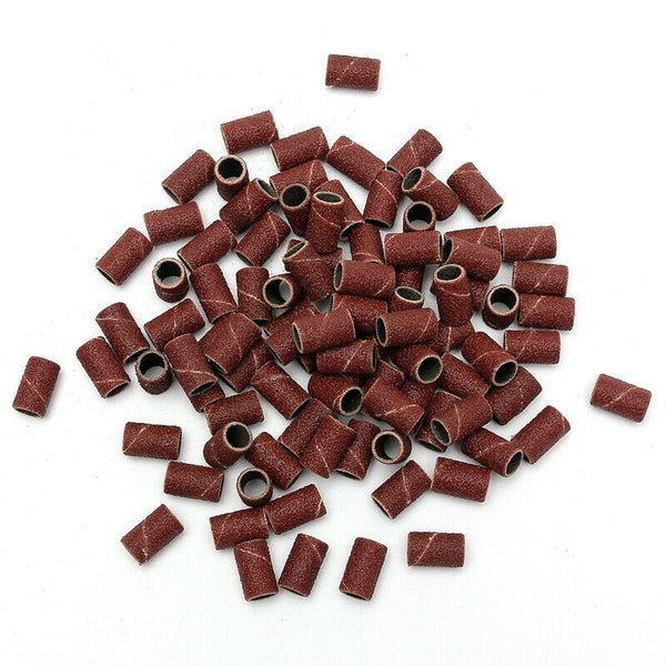 100 PCS Nail Drill Sanding Band Machine Replacement Bits Pedicure (80#) C1J6