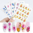 55X Cherry Nail Water Decals Flower Butterfly Nail Art Transfer DIY Stickers