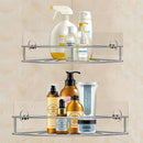 Corner Shelf Bathroom Adhesive Shower Caddy Basket Wall Mounted Storage Org O3U9