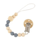 Silicone Wood Baby Pacifier Clips Newborn Teething Teether Holder Chains A