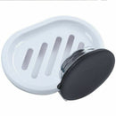 New Stainless steel TPU Strong Suction Shower Soap Dish Corner Caddy Towel  N8C6