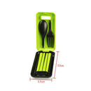 3pc Food Grade Folding Tableware Set Combination Spoon Chopsticks Fork Quality