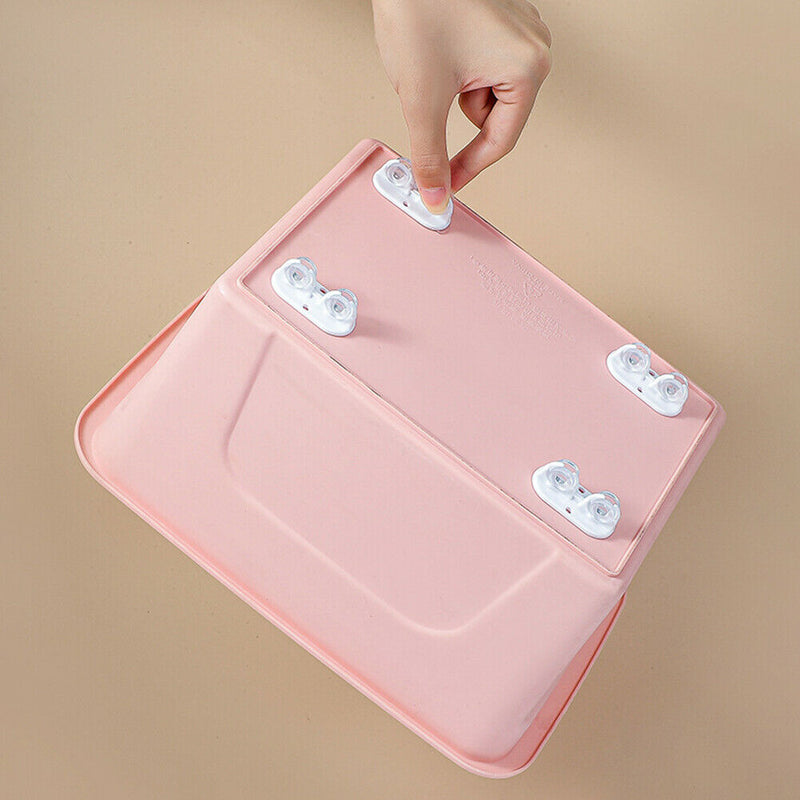 4pcs Storage Box Pulley Caster Self-Adhesive Unidirectional Wheel (White) A