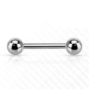 1 pair stainless steel Dumbbells round ball Tongue nails 1.2*12*3mm M8B2