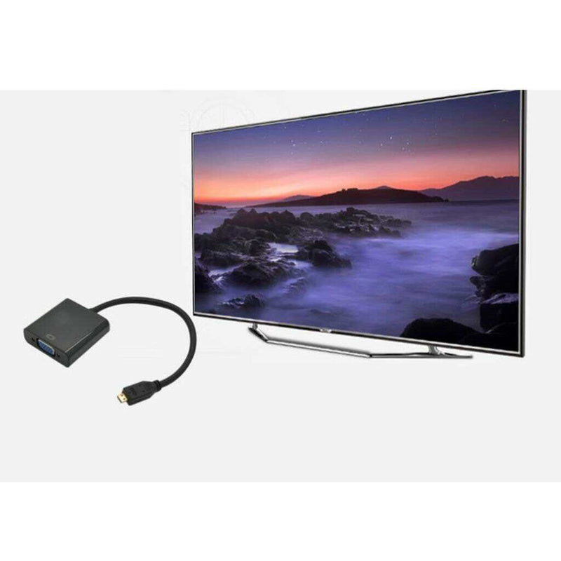 1080P Mini HDMI Male to VGA Female Video Converter Adapter Cable for PC TV