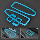Car Door Window Switch Panel Cover Trim fit for BMW 3 Series F30 320 328-Blue Hf