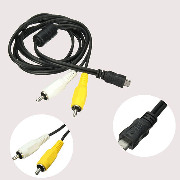 Micro USB Male to 2 RCA-AV Adapter Audio Video Cable for Android Mobile-Phone