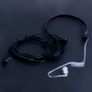 Flexible Throat Mic Microphone Covert Acoustic Tube Earpiece Headset With F