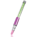 Fashion Manicure Nail Pusher Pens Alloy Diamond Body Quartz Stone Main Scru