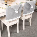 Christmas Santa Claus Hat Chair Back Cover Chair Seat Covers New Year Decor