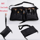 32Pocket Makeup Bag PU Leather Cosmetic Brushes Case Tool Belt Strap Holder Tool