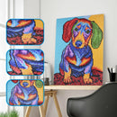 Rainbow Dog Diamond Painting Kits for Adults Square Rhinestone Picture Decor