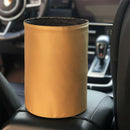 Car Trash Can Hanging Organizer Portable Collapsible Rubbish Bin PU Leather