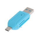 Dual Port OTG USB 2.0 For SD T-Flash Memory Card Reader Adapter For PC Laptop