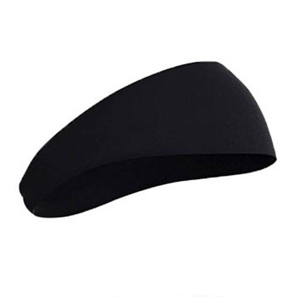 Absorbent Sport Head Sweatband Fitness Cycling Basketball Headband (Black)