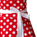 Lovely Sweetheart Red Retro Kitchen Aprons Woman Girl Cotton Polka Dot Cook