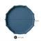Colorful Wood Dried Fruit Plate Snacks Dessert Serving Tray Blue