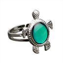 Temperature Colors Change Pendant Mood Necklace Finger Ring - Emotion Turtle