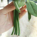 5 head silk rose multilayer artificial flower wedding hand flower bouquet h G4R7