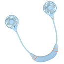 Portable Rechargeable Fan Air Cooler Mini Neckband Lazy USB Dual Sports Fan