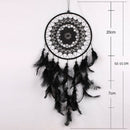 Black Lace Handmade Dream Catcher Feather Bead Wall Window Hanging Ornament Gift