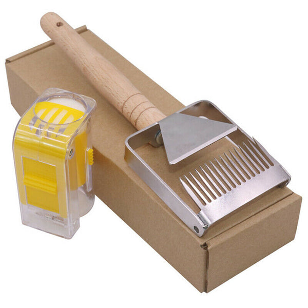 Beekeeping Tools Suit 1 Pcs Two-In-One Honey Cutting Fork Scraper Plus 1 Pc