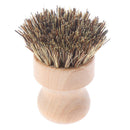 Kitchen Cleaning Brush Sisal Palm Bamboo Short Handle Round Dish Cleaning Too OZ