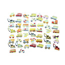 50pcs Wood Mixed Cars And Airplane Sewing Children Buttons Scrapbook TEUS