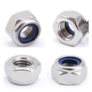 165pcs Boxed 304 Stainless Steel Nylon Lock Nut Locknut Self-Locking N ILL