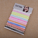 12x Mixed Color Elastic Choker Tattoo Necklace Retro Bracelet fit for 80s 90s Hf
