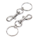 10X 25mm Lobster Clasp Ripple Keychain Split Ring Short Chain Key Ring DIY F Nw